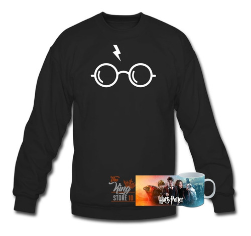 Poleron Polo + Taza, Harry Potter, Hogwarts, Lentes, Xxl / Kingstore10