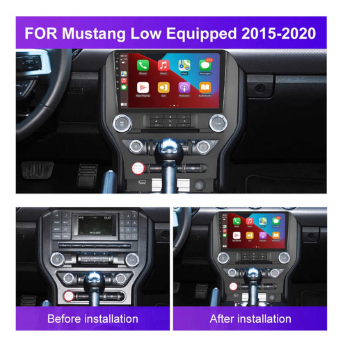 Radio Android Ford Mustang Carplay Inalámbrico 2015-2021