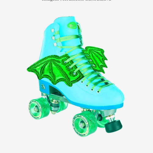 Asa De Morcego Acessório Para Tênis Patins Cadarço 2 Pares