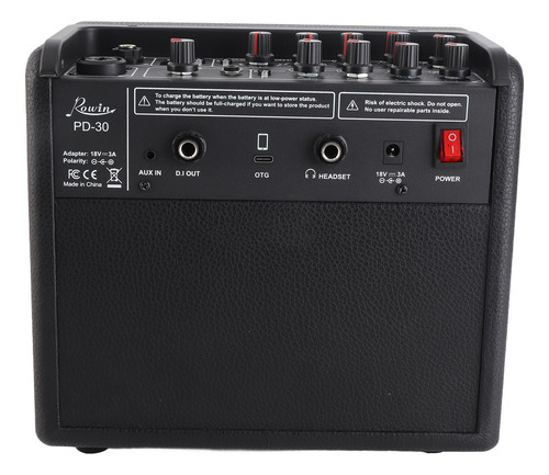 Amplificador De Guitarra Recargable Portátil Profesional De