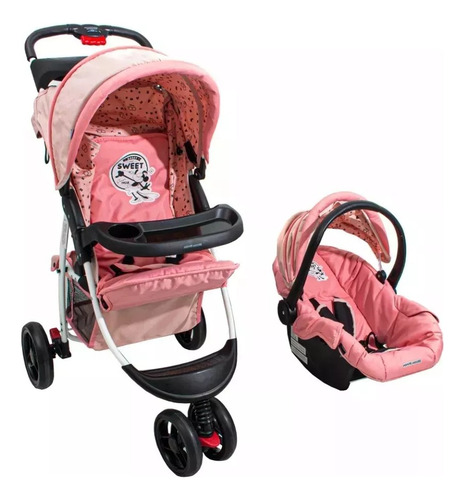 Coche Cuna Paseo Bebe Smart Compacto Liviano Posiciones