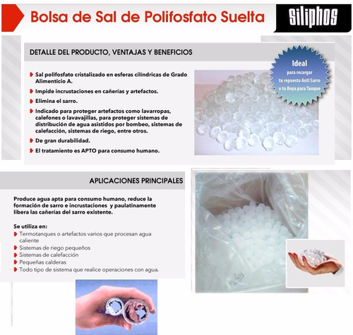 Sal Polifosfato Antisarro Siliphos Alemana P/filtro X 1 Kilo