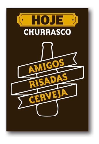 Placa Decorativa Frase Bebidas Mdf 30x40 Cm