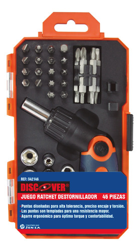 Destorni Ratchet Jg 46 Pz Puntas Copas 3/16-7/16y 5-11m