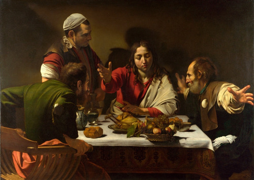 Lienzo Cena De Emaús Caravaggio 70x100cm