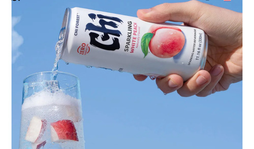 Agua Carbonatada Sabor Durazno Blanco 330 Ml Chi Forest