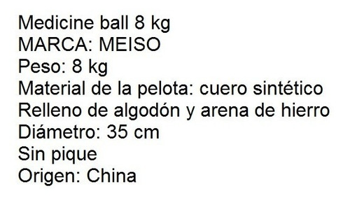 Imagen 2 de 6 de Medicine Ball 8 Kg Funcional Fitnes Crossfit Bien Reforzada!