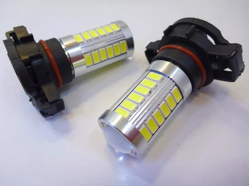 2 Focos Led H16 5202 Luz 7000k Aprox Con Mini Lupa