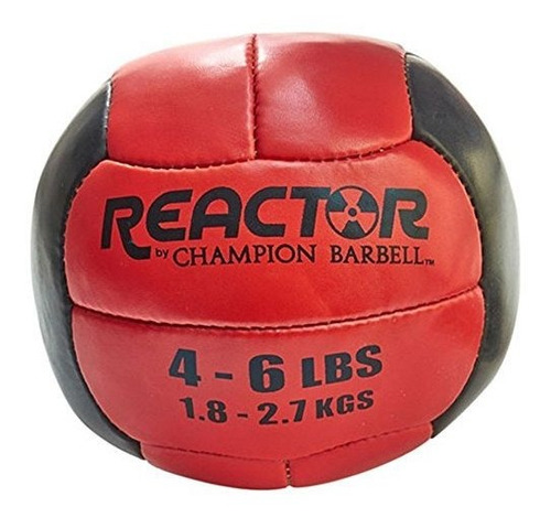 Campeón Barbell Medicine Ball, 4-6 Libras - Rojo.