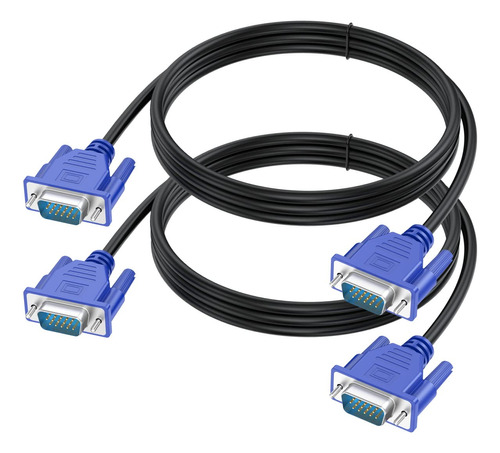 Urelegan Cable Vga De 3 Pies, Paquete De 2 Cables De Monitor