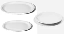 Comprar Set Vajilla Porcelana Blanca 3 Fuentes Tsuji 450