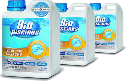 P13 Biopiscinas Desinfectante Pack X 3 Litros - Envío Gratis