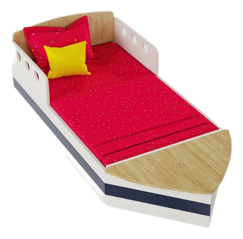 Cuna Cama  Con Forma De Bote Con Baul 