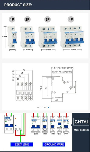 Pastilla Interruptor Termomagnético 32a 2p Cd Solar Riel Din