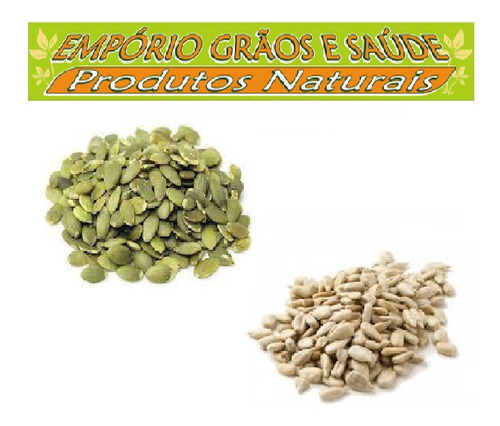 Semente Girassol S/ Casca Crua+abobora Crua S/casca1kg Cada