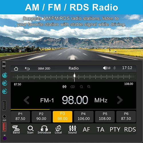 Radio De Auto Tactil Mirror Link Wifi Usb 2 Din 7 Pulgadas