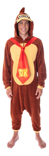 Donkey Kong Adult Microfleece Disfraz Kigurumi Union Suit Ou