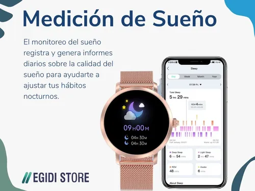 Reloj Inteligente Dt No.1 S Mujer Elegante Control Menstrual
