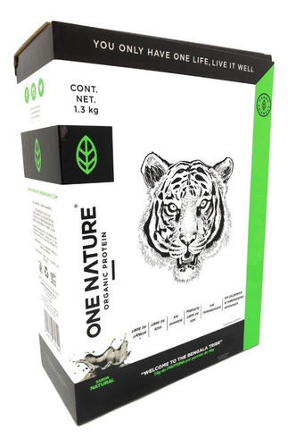 One Nature 1.3 Kg Proteína Vegana Certificada Polvo Sabor Natural