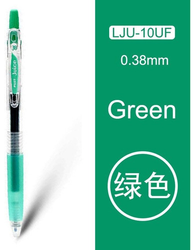 Bolígrafo Roller Pilot Juice 0.38 Lju-10uf Precisión Full Color de la tinta Verde Hoja