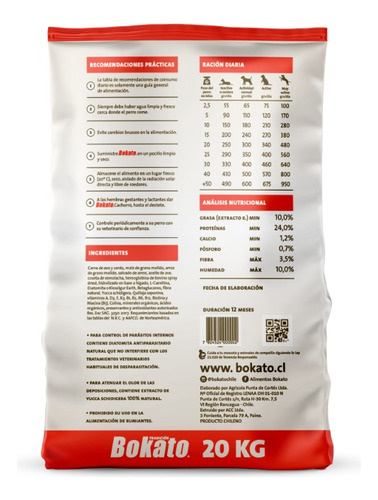 Bokato Alimento Para Perro Adulto 20kg