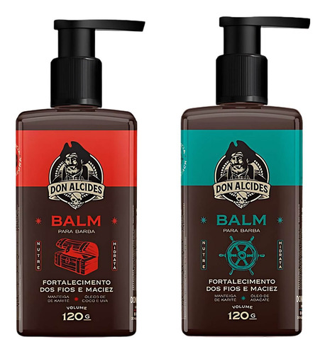 Balm De Barba Don Alcides Barba Negra E Calico Jack + Pente