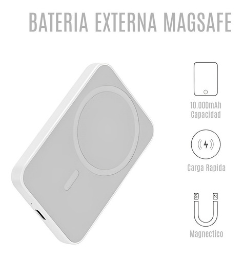 Cargador Inalambrico Para iPhone Bateria Externa Magsafe Col