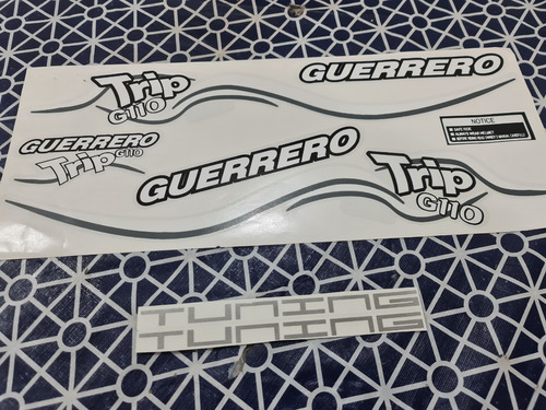 Calcos Guerrero Trip G110 Tuning Excelentes,   Hago Envios!!