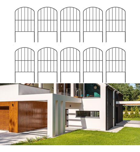 10 Piezas De Valla De Jardín De Hierro, Accesorio Para