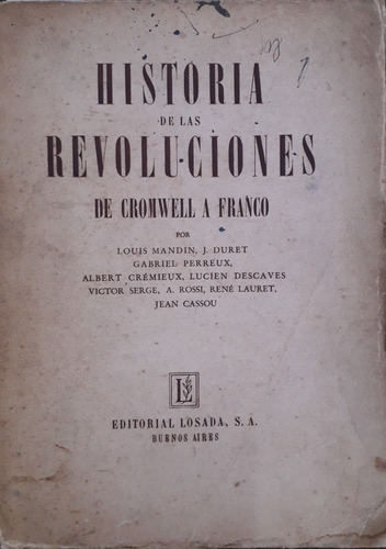 3176. Historia De Las Revoluciones - De Cromwell A Franco
