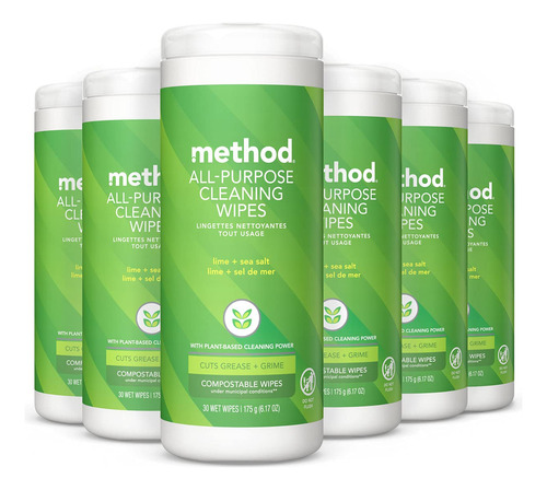 Toallitas Limpiadoras Method Multiusos Lime+ Sea Salt 30x6