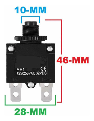 2 Breaker Con Switch 5a 10a 20a Ac Interruptor Fusible