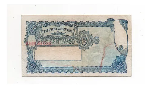 Billete 50 Centavos Moneda Nacional Progreso Bottero 1805 (Usado)