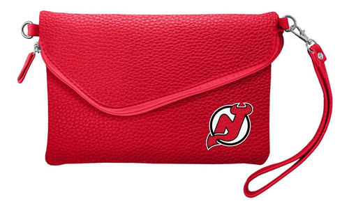 Nhl Soft Pebble Fold Over Purse  Muñequera Grande  Inc...