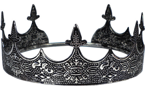 Eawin Antique Silver King Crown Mens Royal Tiara Prince Crow