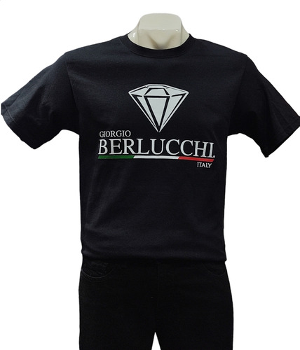Playera Giorgio Berlucchi Cuello Redondo Color Negro Hombre