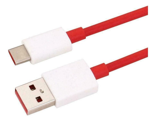 Cable Tipo C Oneplus Para 30w Warp /6 6t 7 Pro 7t 8 Nord N10 Color Rojo
