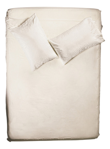 Juego De Sabanas Tacto Seda Matrimonial 3 Pzas Sb-000655 Color Beige