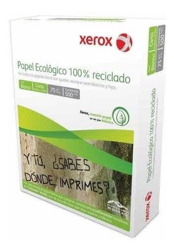 Hoja Blanca Tamaño Carta (xerox) 1 Paquete 500 Hojas