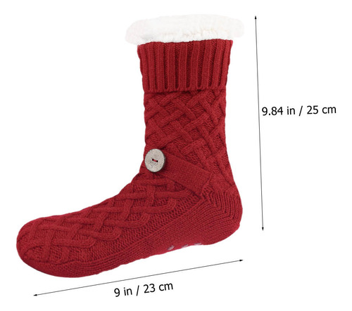 1 Par De Calcetines Cálidos Para Mujer, Calcetines Gruesos D