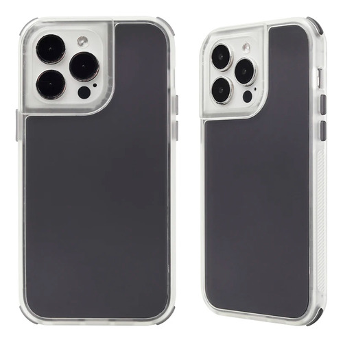 Protector iPhone 15 Pro Max Rígido Transparente Color Negro