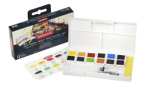 12 Acuarelas Inktense Derwent Water Brush Inglaterra