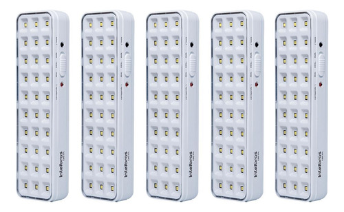 Kit 5 Luminária De Emergência Autônoma Lde 30l Led Intelbras