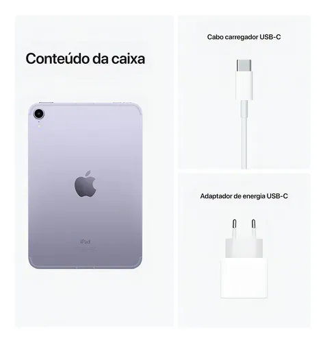 Ipad Mini 6th Generation 2021 A2568 8.3 Com Rede Móvel 256g (Novo