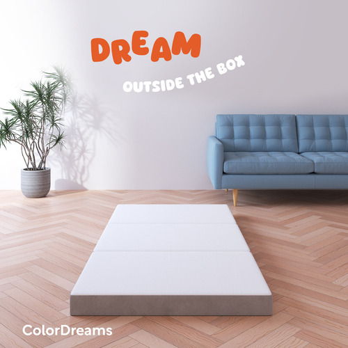 Colchon Individual 80 Cm Colchoneta Plegable Con Maleta Color Blanco