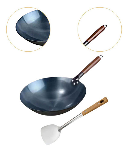 New.. Sartén Wok Wok De Hierro Wok Para Cocinar A Gas Wok