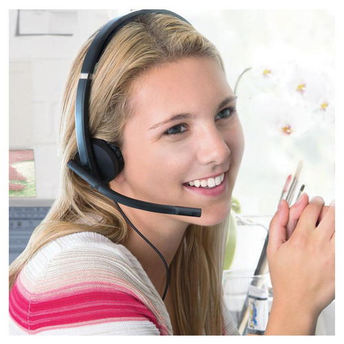 Imagen 4 de 9 de Diadema Logitech Usb Headset Stereo H570e, Lync Cisco Skype