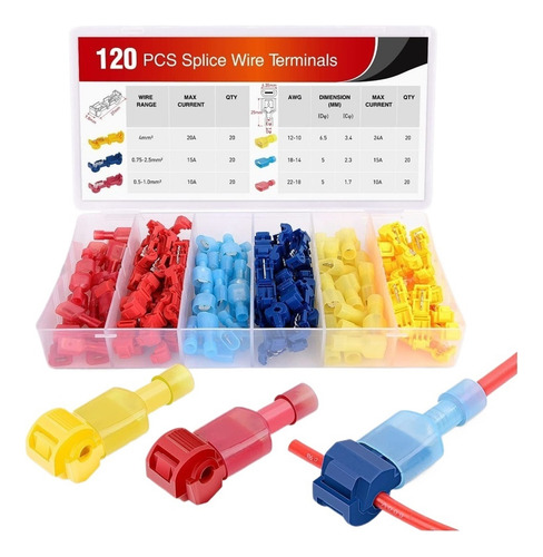 Conectores De Fio T-tap De 360 Pcs Terminais De Fio Elétrico