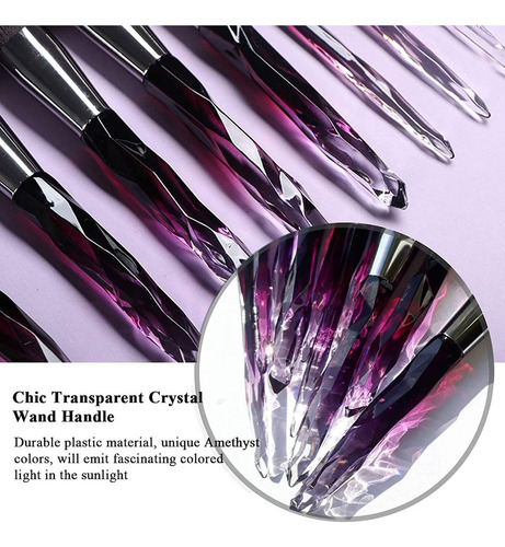 Juego De Brochas De Maquillaje De Cristal Regalo De Belleza