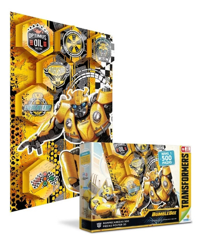 Rompecabezas X 500 Pzas 3d Transformers Bumblebee - Ronda